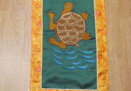 Embroidered Turtle Wall Hanging