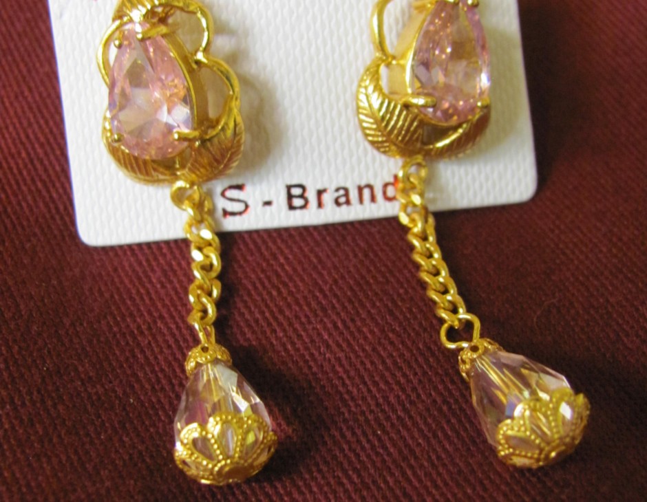 gold costume earrings