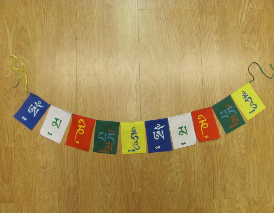 Mani Mantra Tibetan Prayer Flags - Little Moon Tibetan Gift Shop