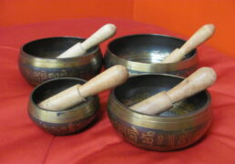 Two-Toned Singing Bowl with Mani Mantra